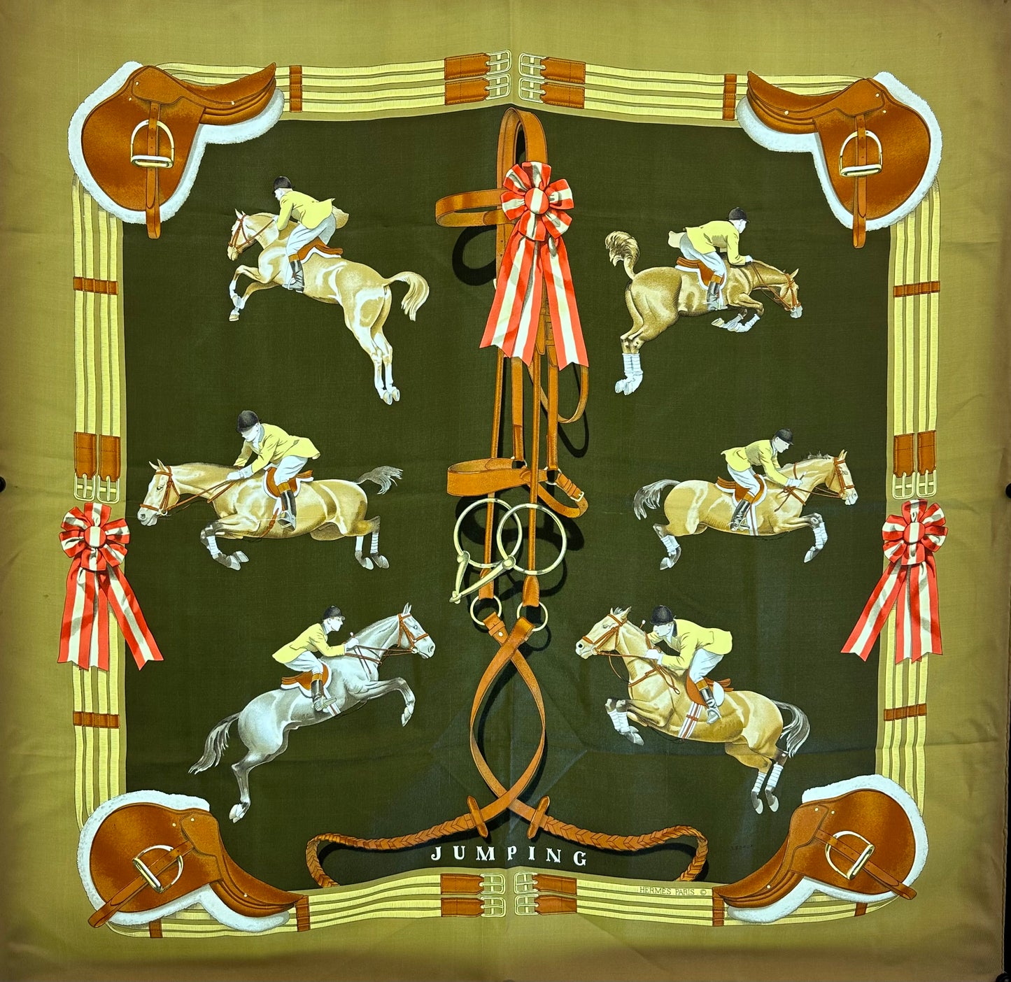 Hermes Green ‘Jumping’ Scarf