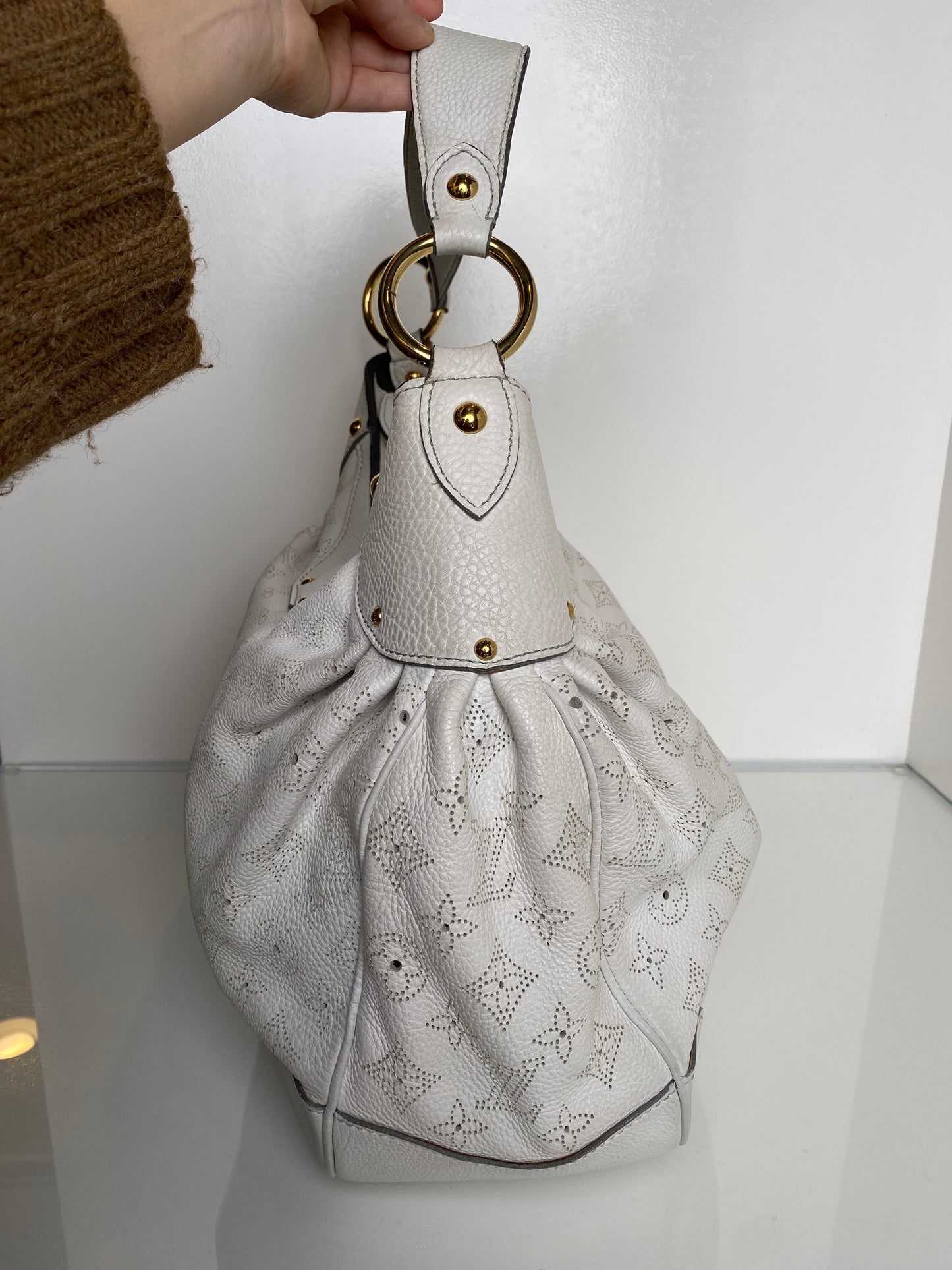 Louis Vuitton White Mahina Shoulder Bag