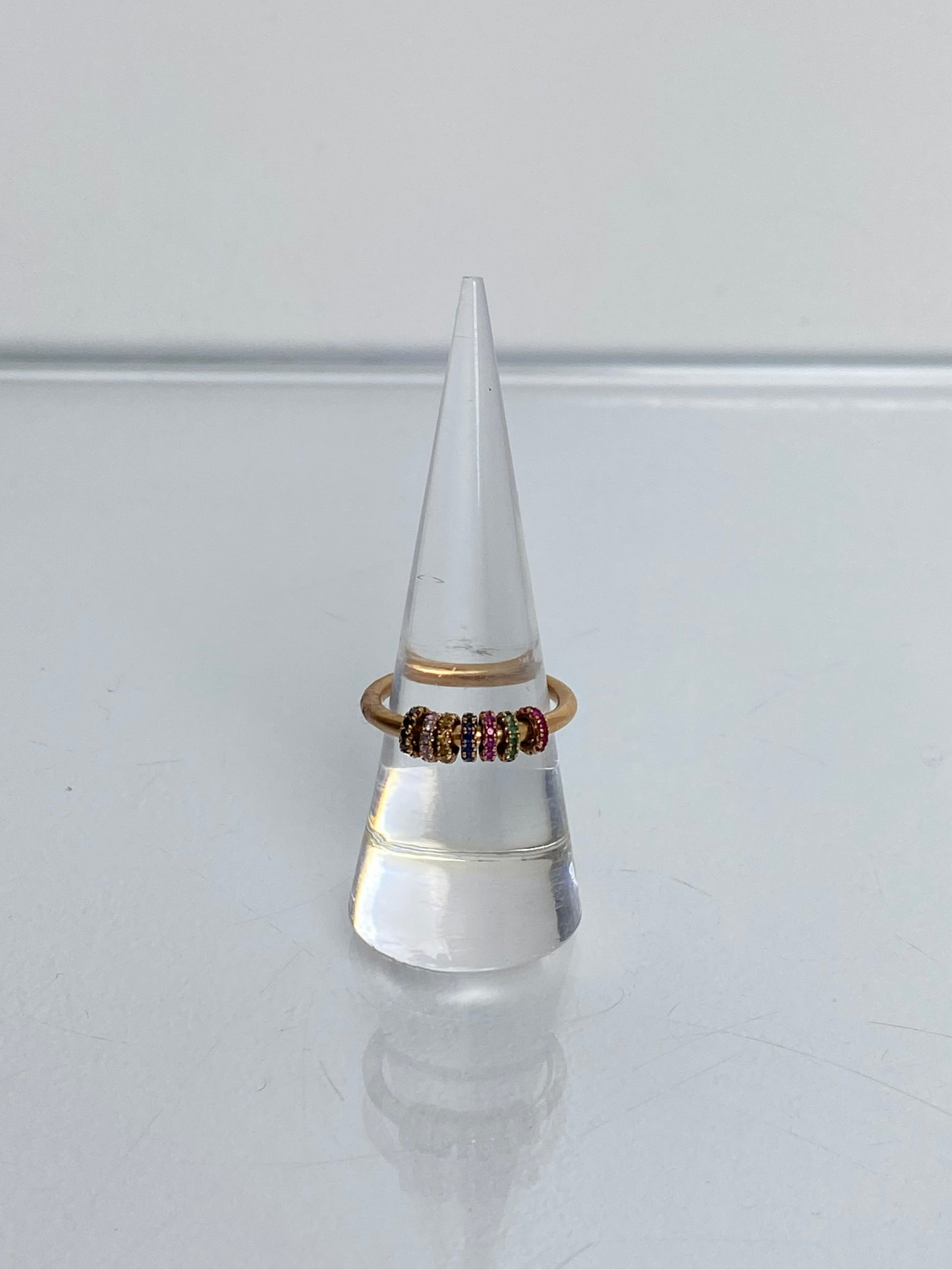 Spinelli Kilcollin 18KR Sapphire, Ruby, & Emerald Ring, 7.5