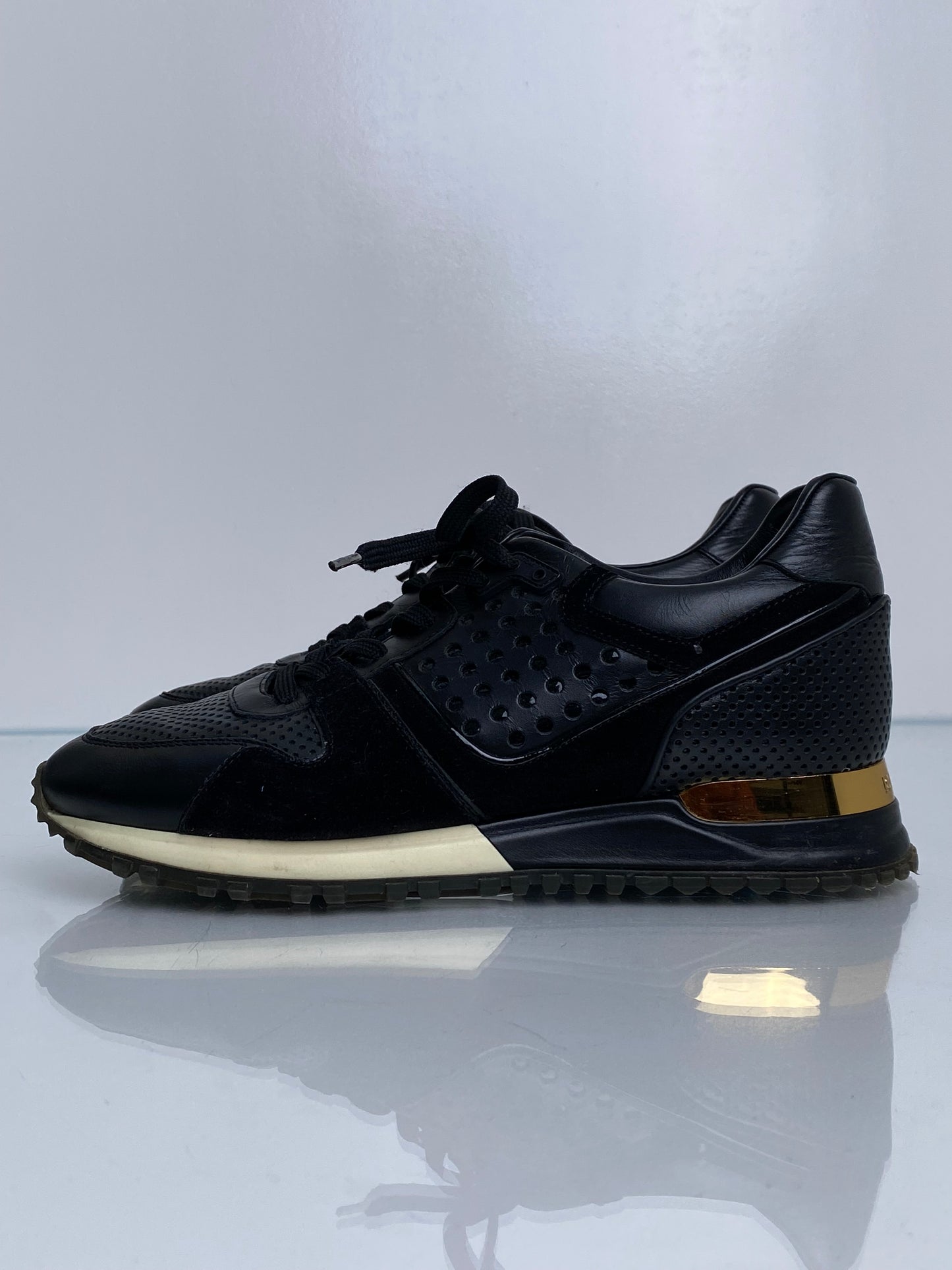 Louis Vuitton Black Perforated Sneakers, 38
