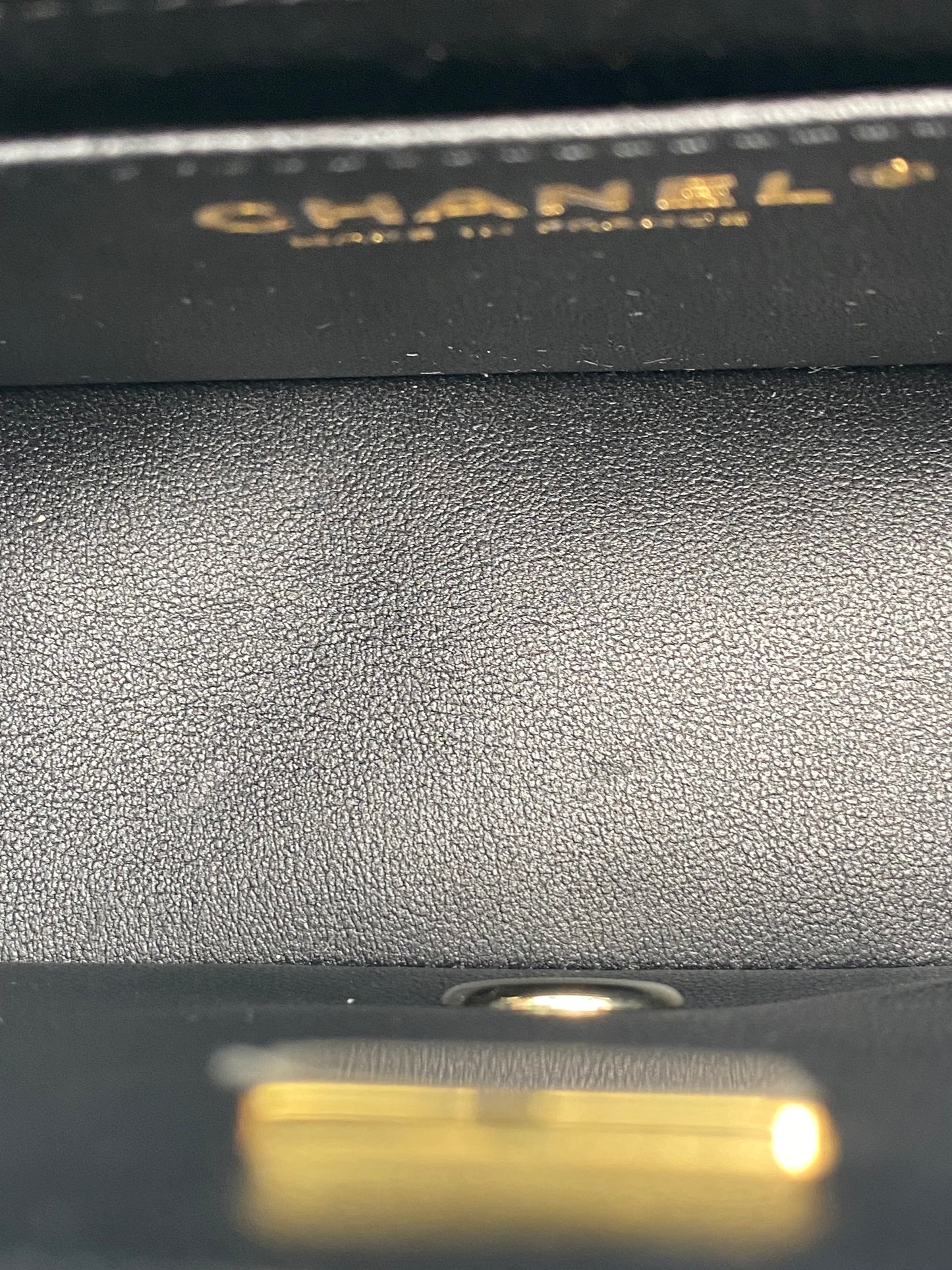 Chanel Black Quilted Lambskin Square Classic Single Flap Mini Bag LGHW