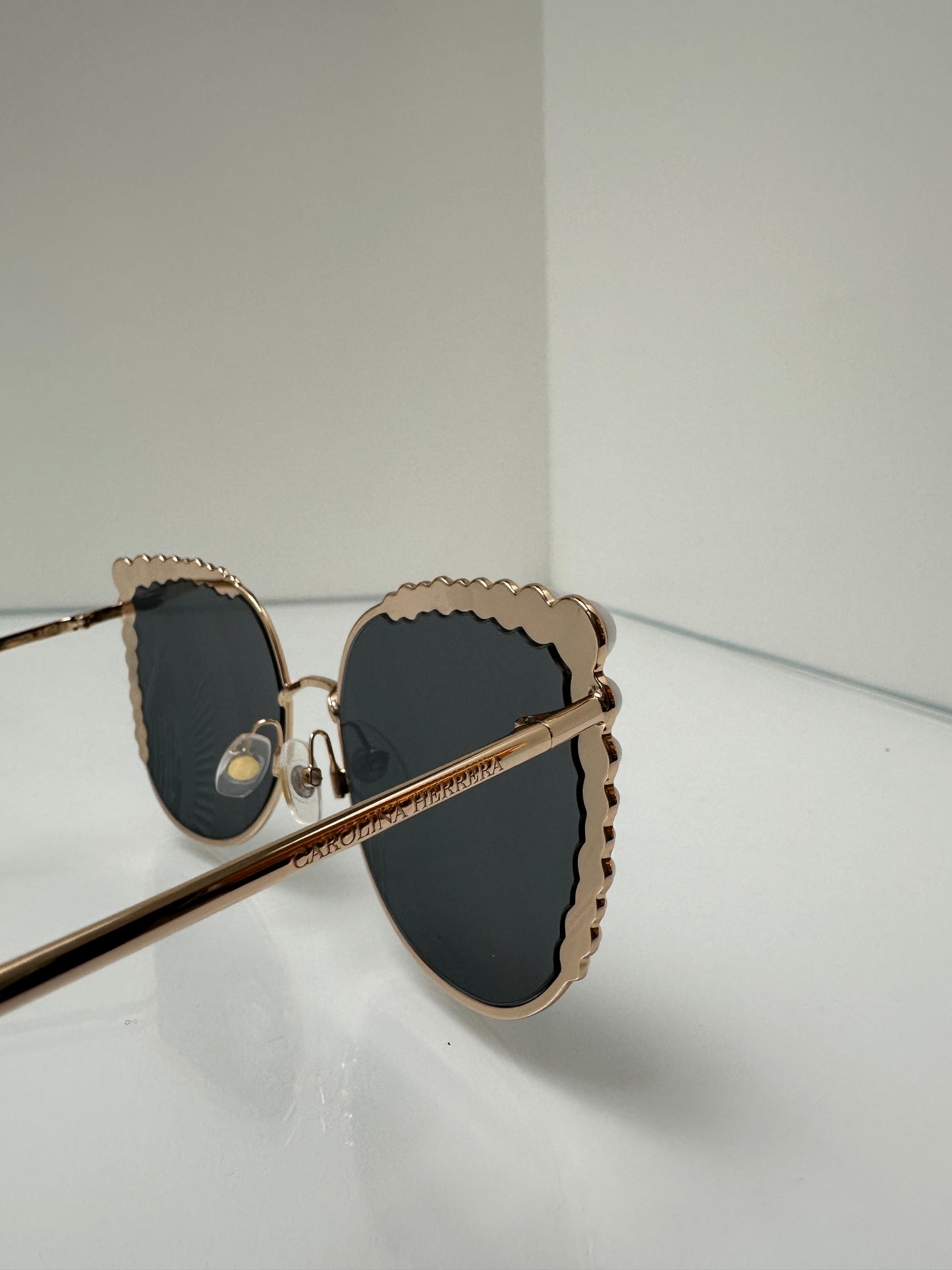 Carolina Herrera Pearl Studded Cat Eye Sunglasses