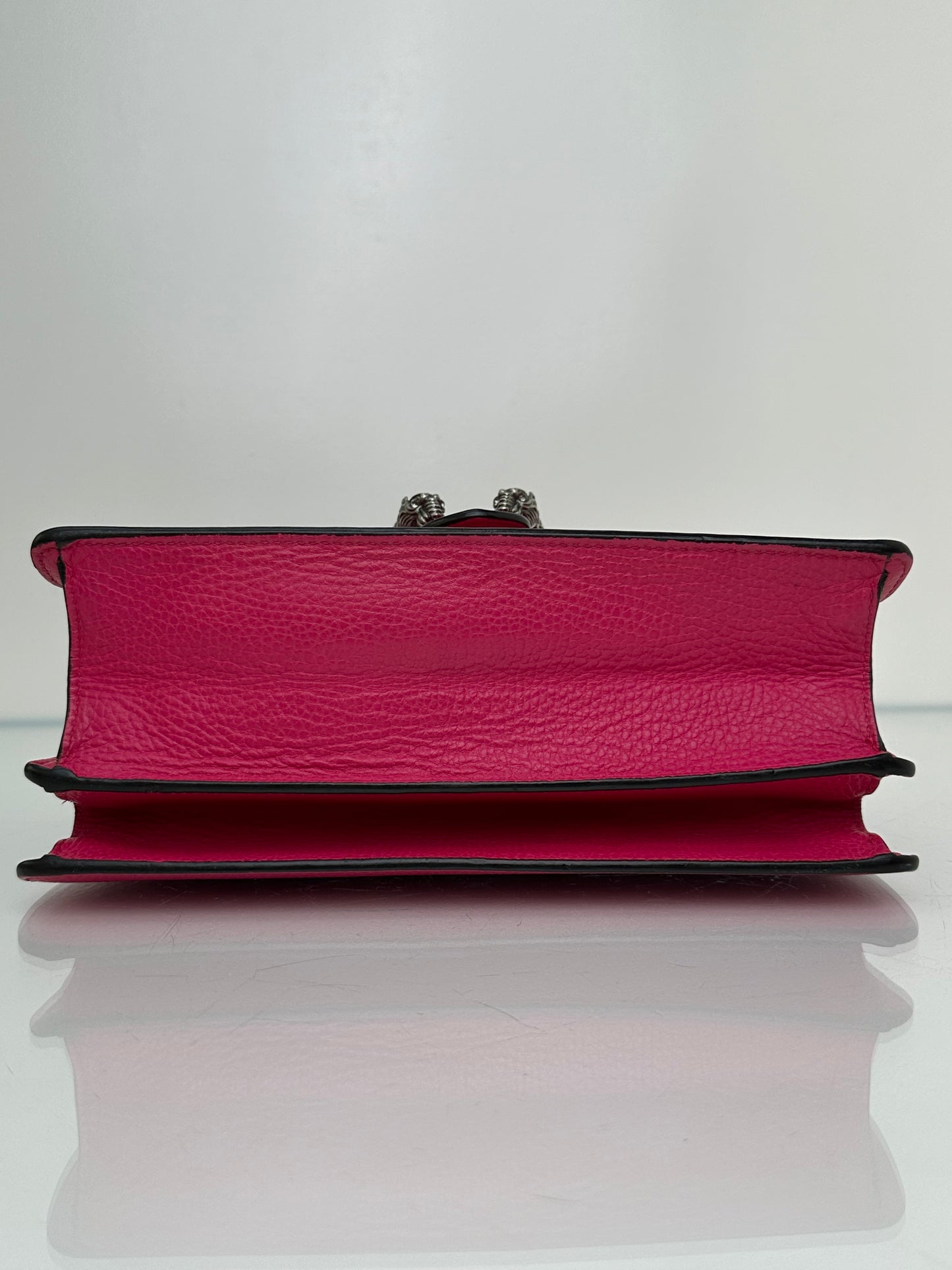 Gucci Hot Pink Leather Bamboo Tophandle Dionysus Bag SHW