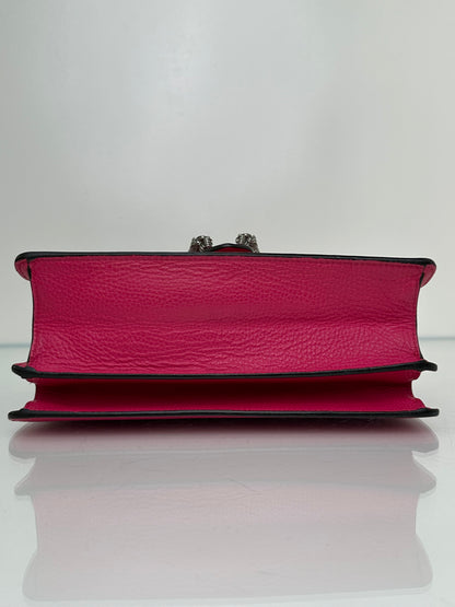 Gucci Hot Pink Leather Bamboo Tophandle Dionysus Bag SHW