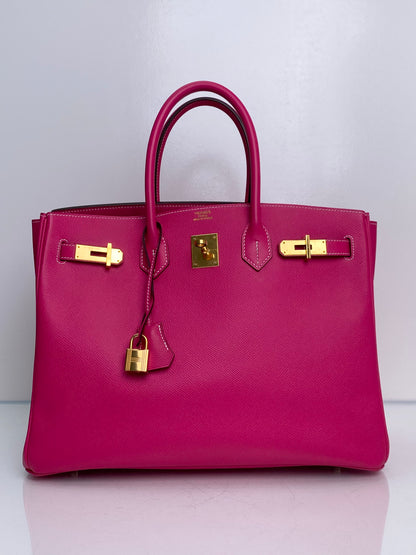 Hermes Birkin 35 Rose Tyrien Epsom GHW #Q