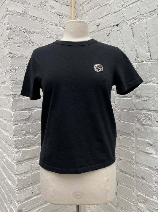 Gucci Crystal Logo T-Shirt, L