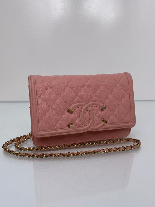 Chanel Pink Filigree WOC GHW #27