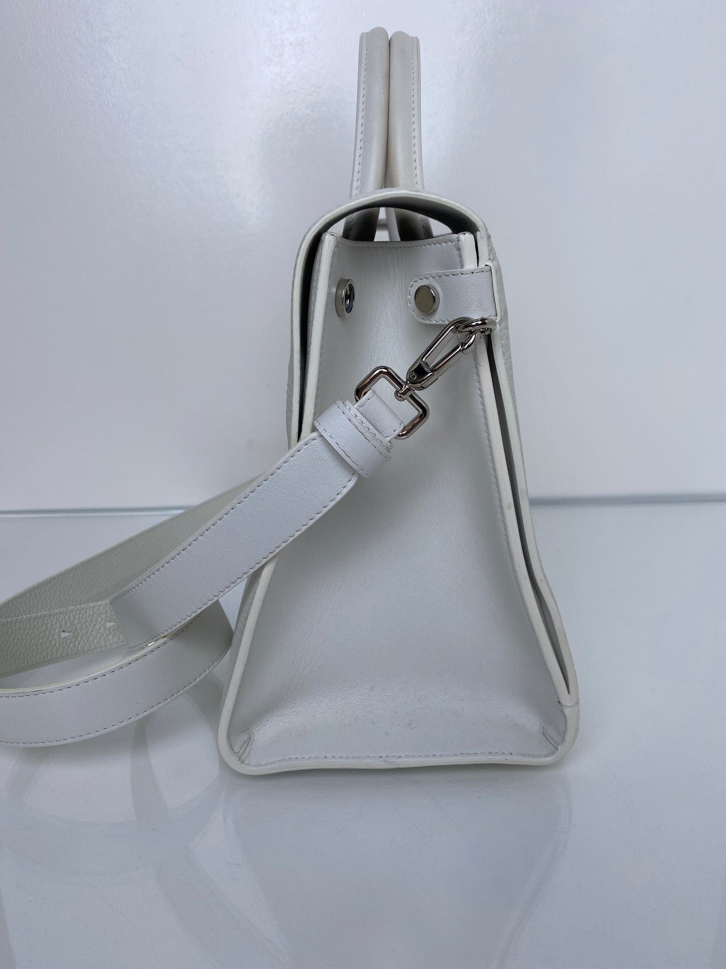 Christian Dior White Diorever Tophandle Bag SHW