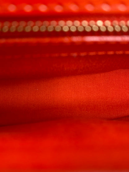 Louis Vuitton Orange Sobe Vernis Clutch GHW
