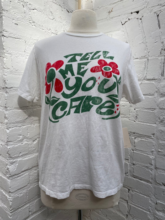 Mother “Tell Me You Care” T Shirt, S