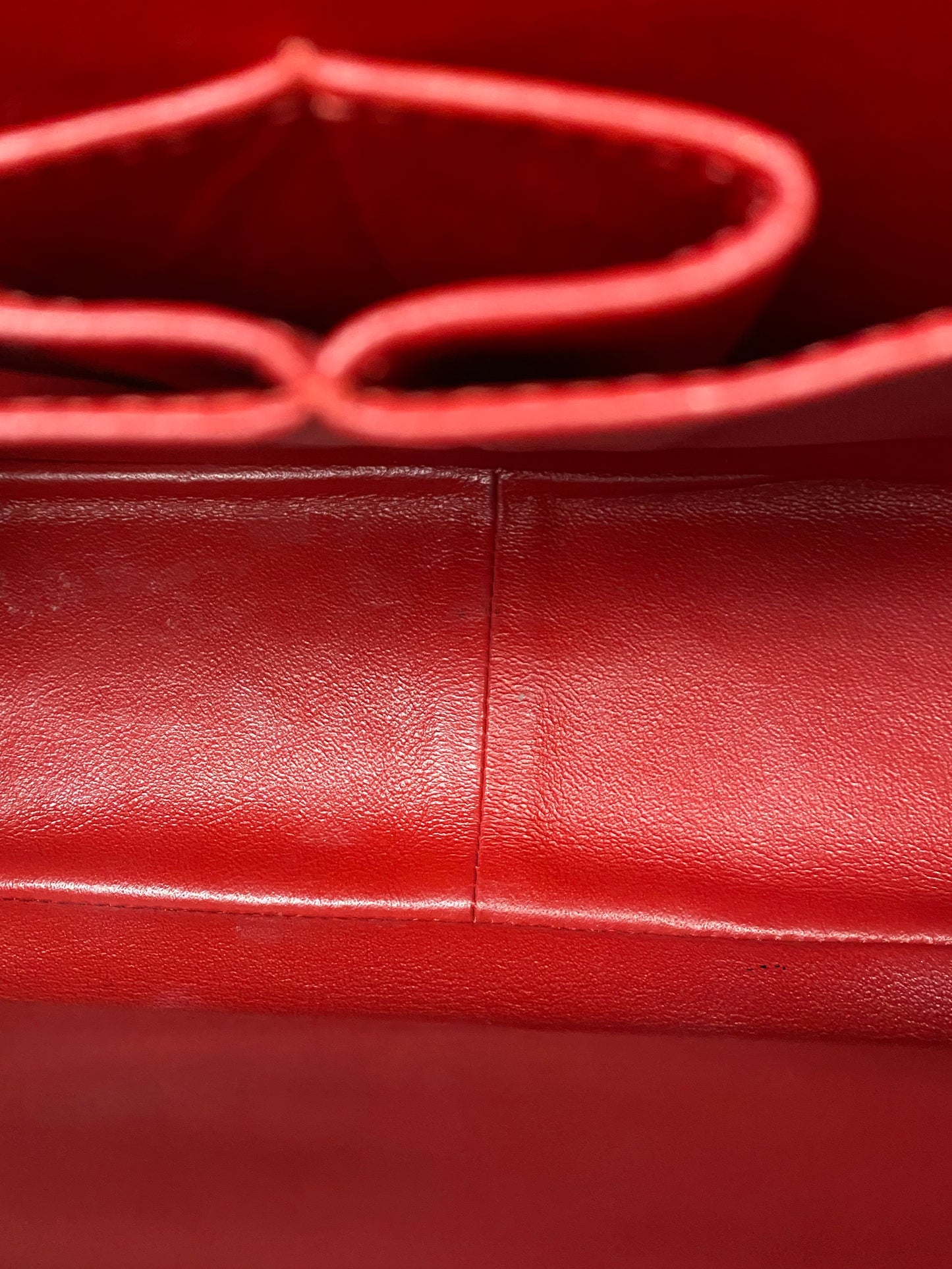 Chanel Red Caviar Quilted Jumbo Double Flap Bag SHW #19