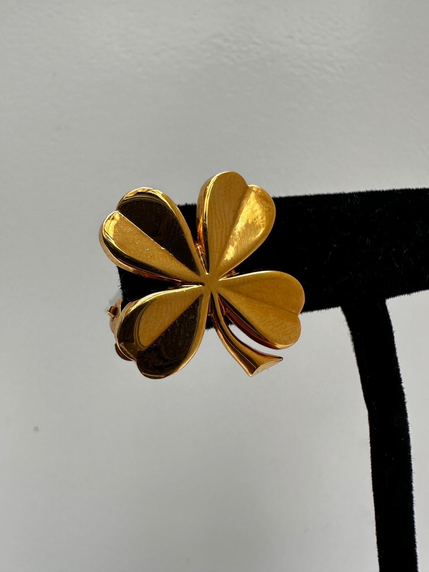 Chanel Vintage Clover Clip On Earrings