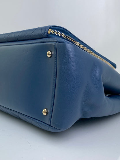 Chanel Blue Business Affinity Tote Bag GHW