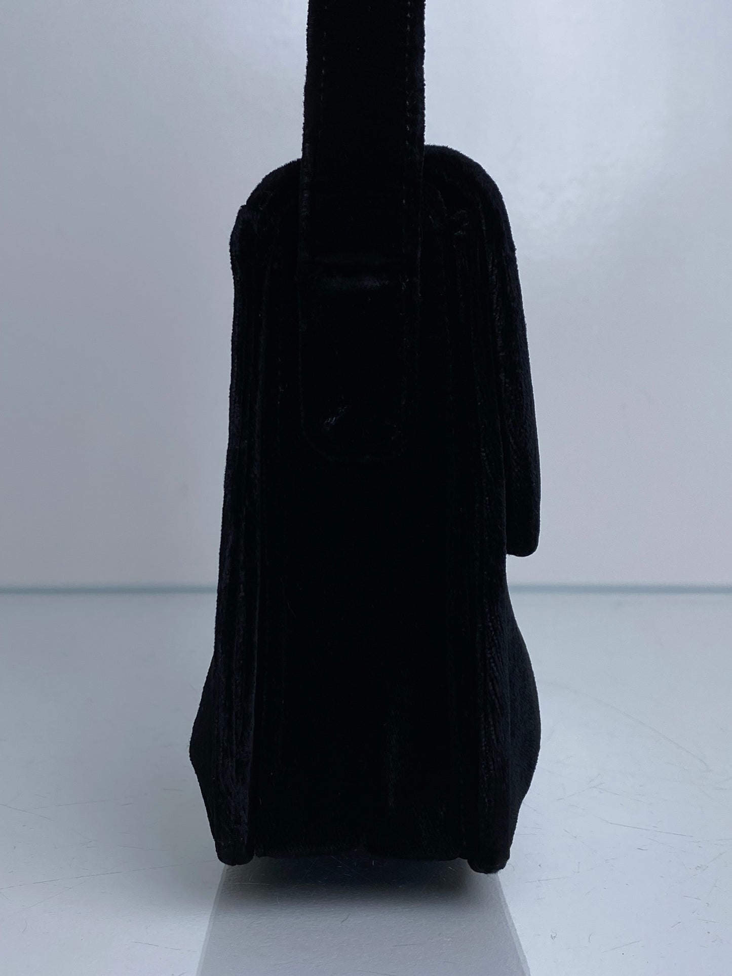 Gorgio Armani Black Velvet Mini Shoulder Bag