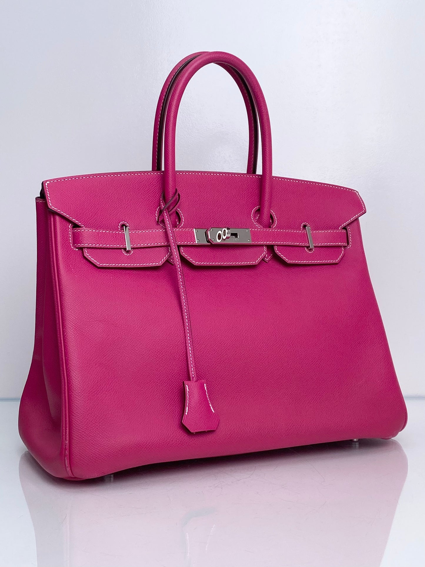 Hermes Birkin 35 Rose Tyrien Candy PHW #N