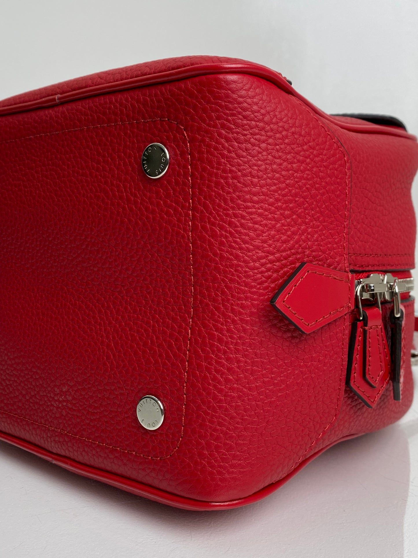 Louis Vuitton Red Nero Square Bag Taurillon Leather SHW