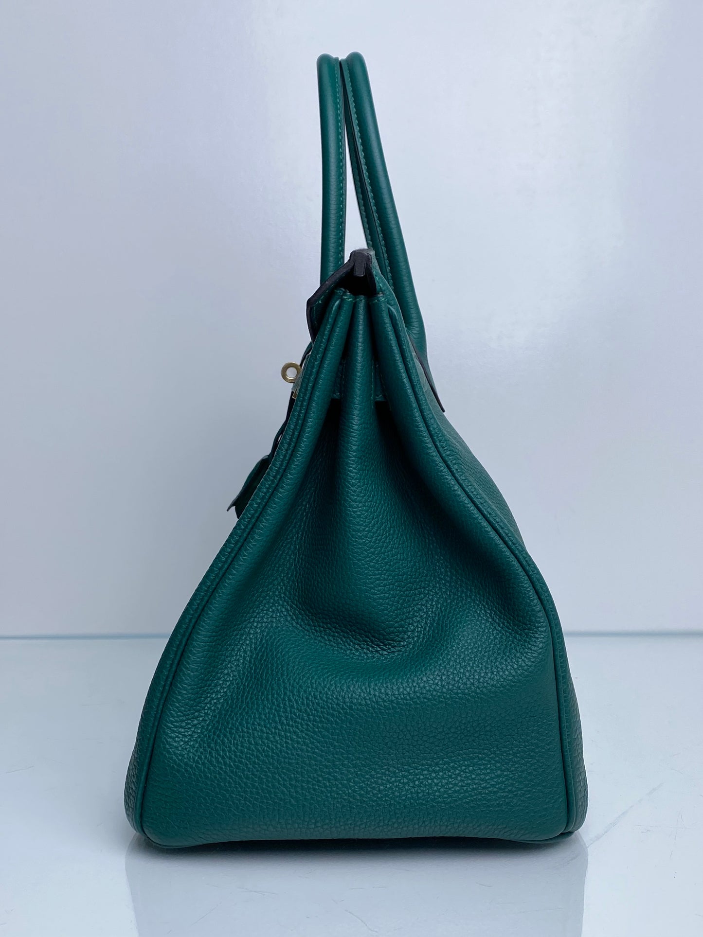 Hermes Birkin Malachite Togo GHW #Q