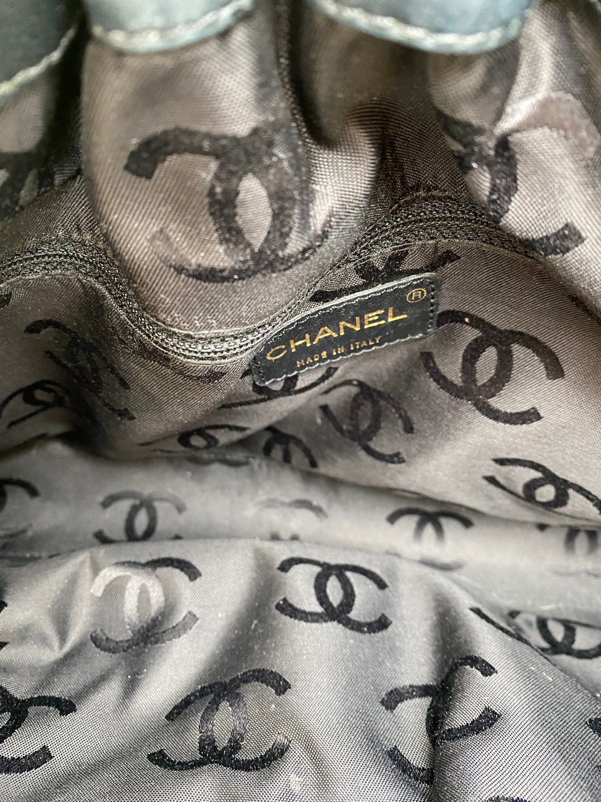 Chanel Vintage Black Velvet Tote Bag GHW