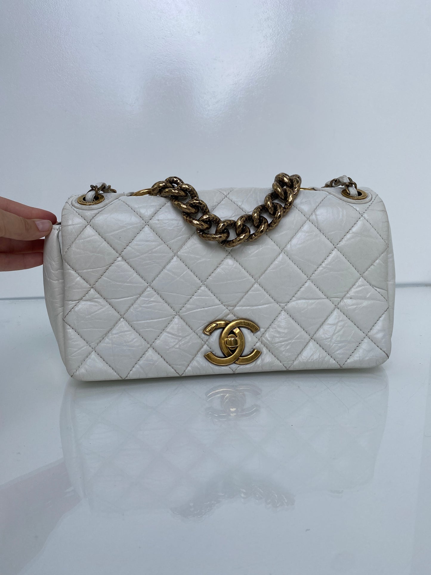 Chanel White Flap Bag