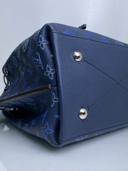 Louis Vuitton Navy Flight Mode Mahina Muria Bucket Bag SHW