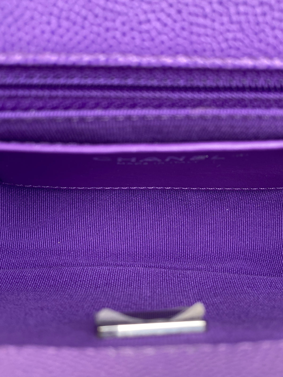 Chanel Mini Purple Ombre Flap Acrylic Chain Bag SHW