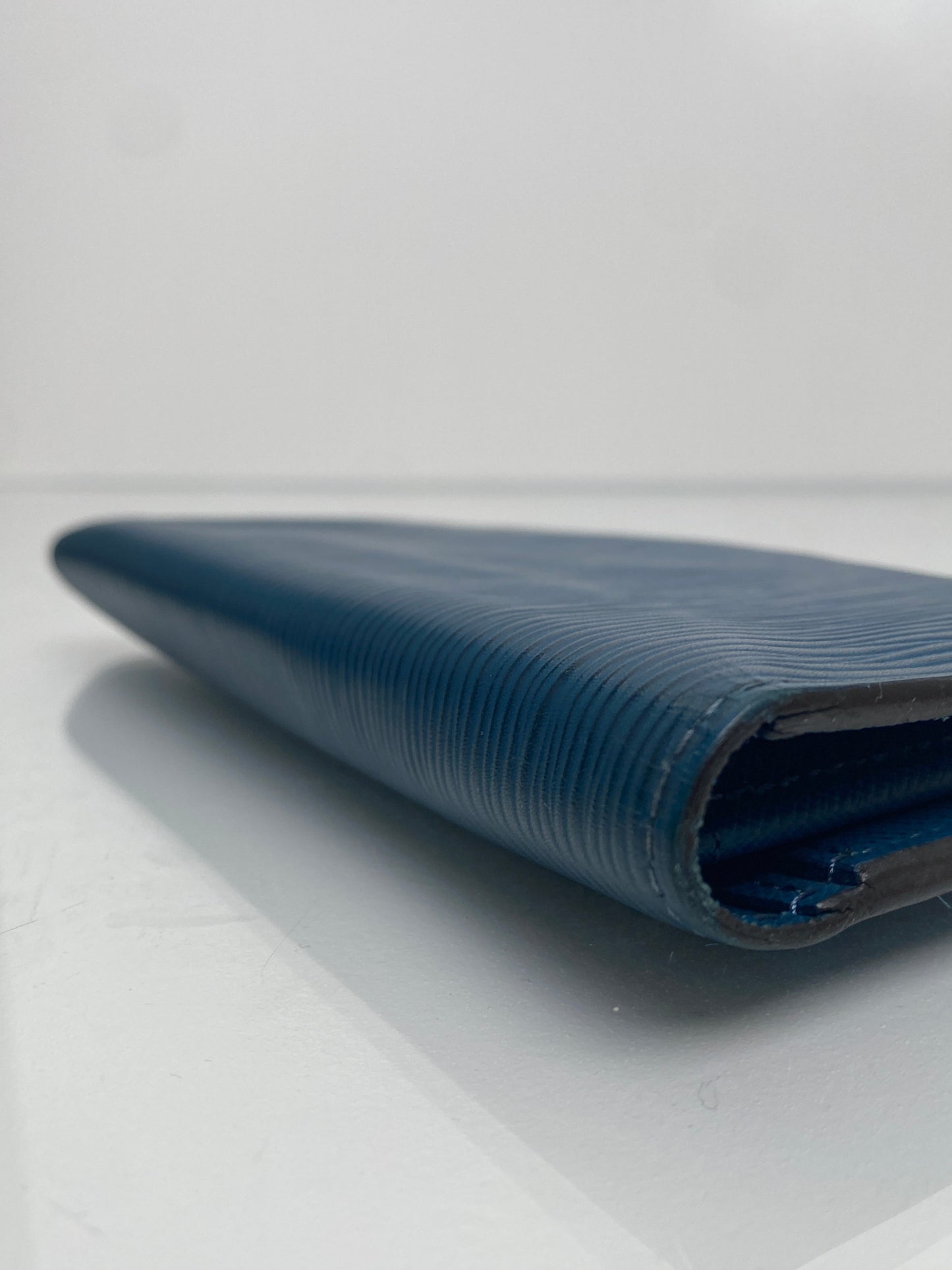 Louis Vuitton Vintage Blue Epi Brazza Wallet