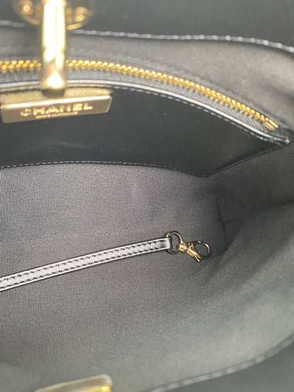 Chanel 31 Yellow & Black Small Patent Leather Bag GHWe