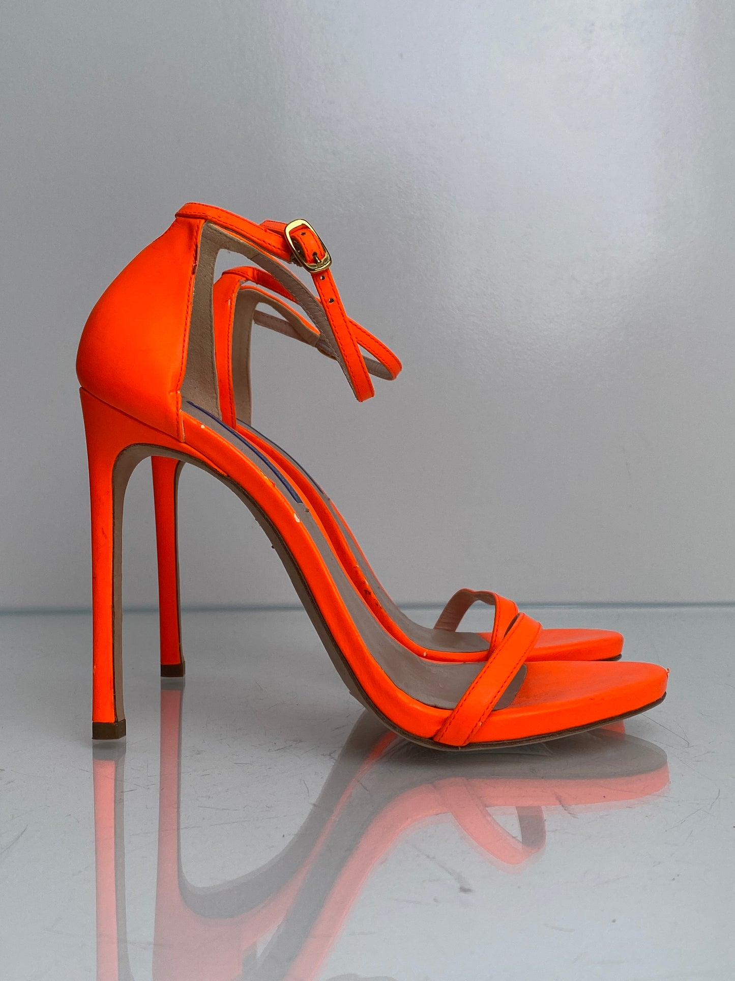 Stuart Weitzman Neon Orange Heels, 8.5 (As Is)