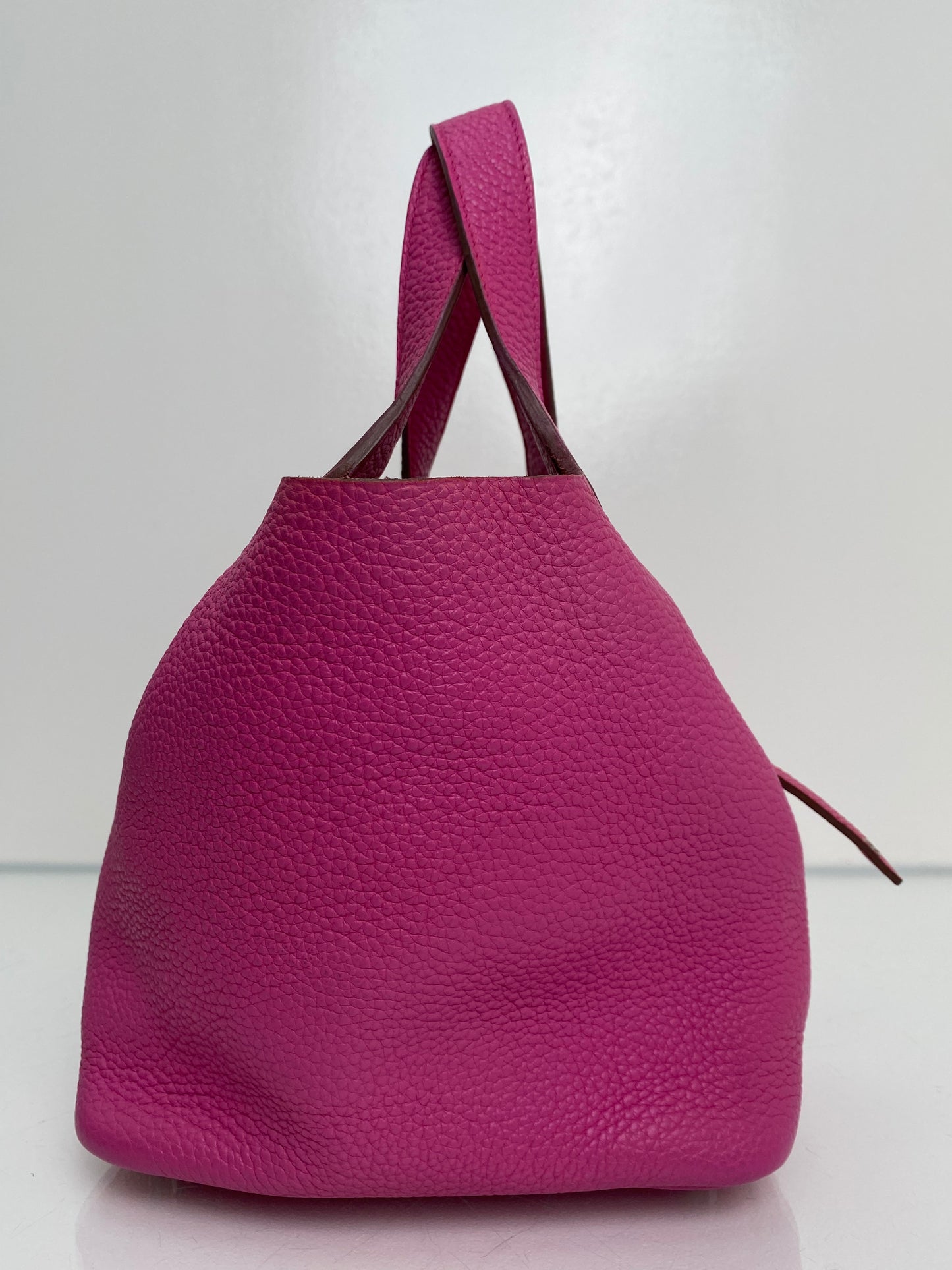 Hermes Picotin 18 Rose Mexico Clemence PHW #R