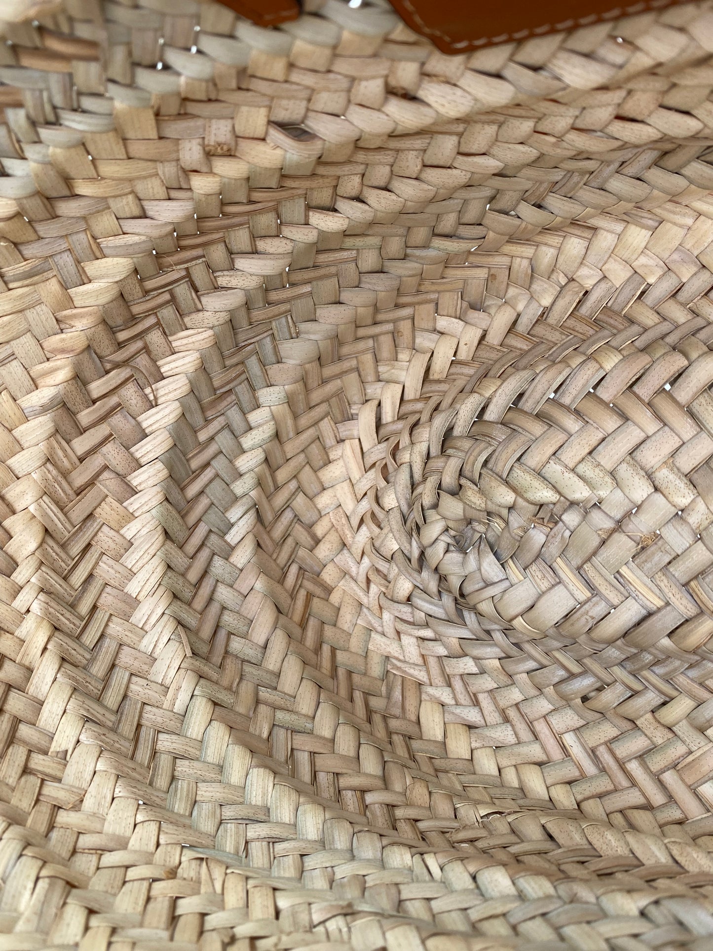 Celine Triomphe Tan & Brown Classic Panier Raffia Basket Bag