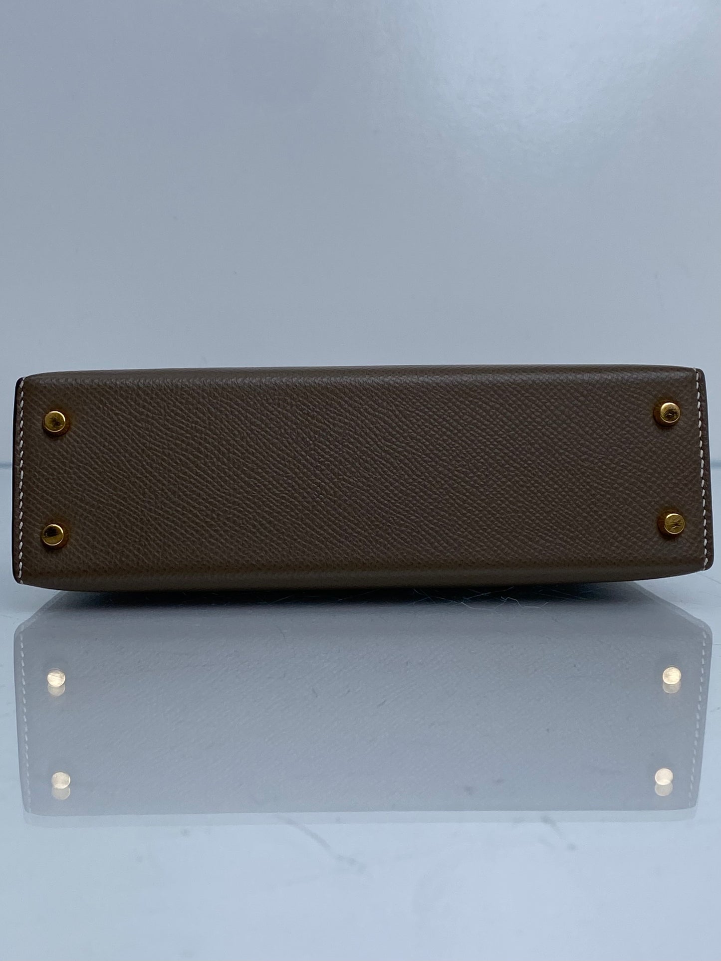 Hermes Mini Kelly Sellier Etoupe Epsom GHW #Y