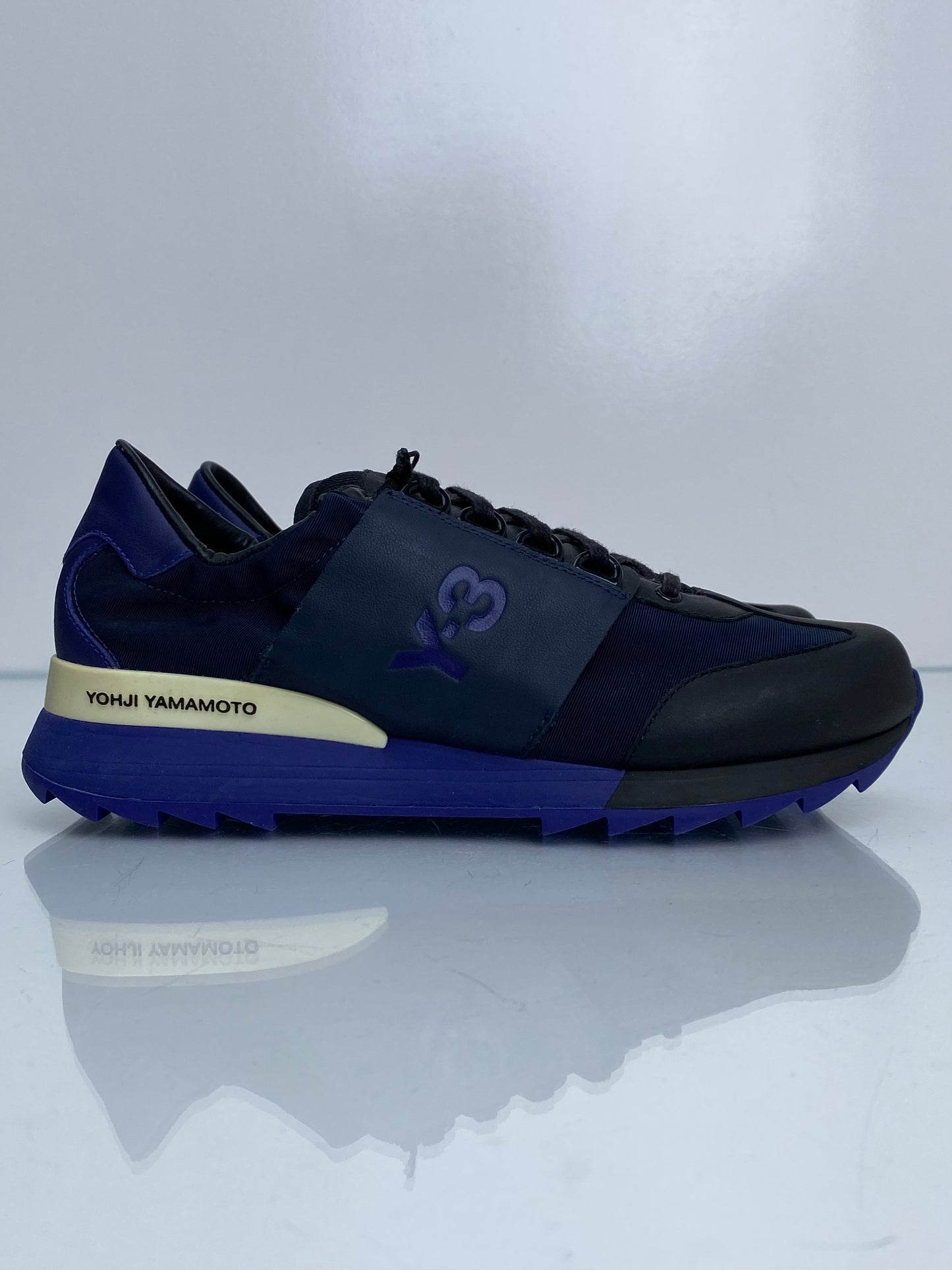 Yohji Yamamoto Black, Navy, & White Sneakers, 6.5