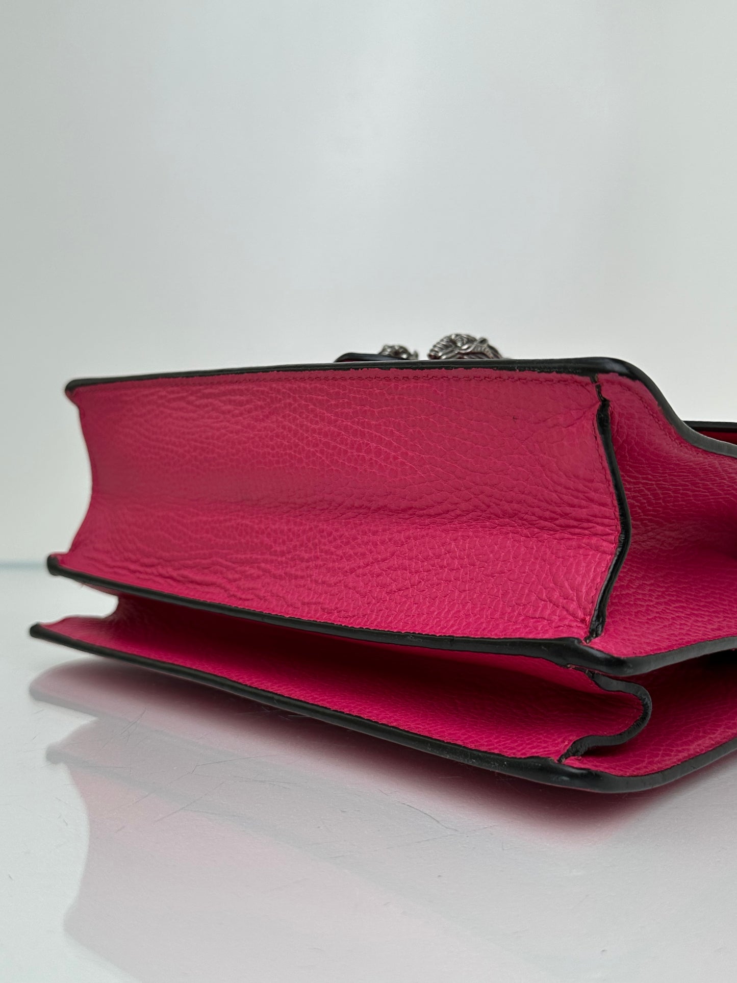 Gucci Hot Pink Leather Bamboo Tophandle Dionysus Bag SHW