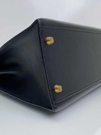 Hermes Kelly Sellier Noir Box Calf GHW #G