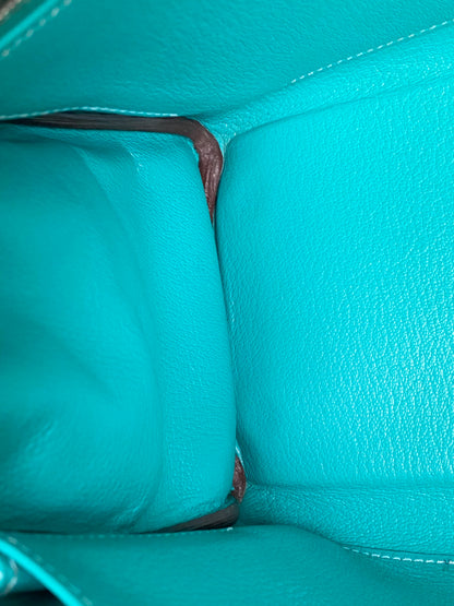 Hermes Kelly 28 Lagoon Chèvre PHW #L