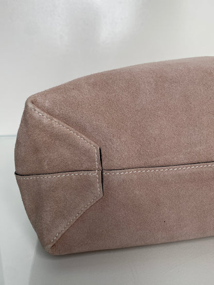Hermes Double Sens 45 Reversible Suede Taupe Tote