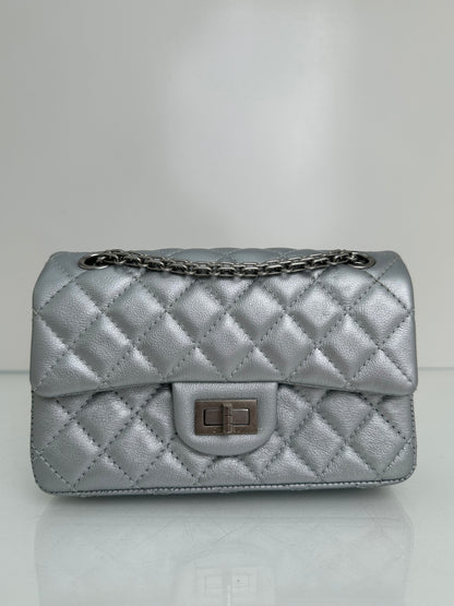 Chanel Silver Re-issue Small Flap Bag SHW