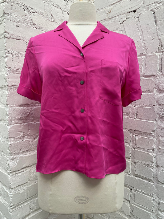 Theory Pink Button Down Blouse, M