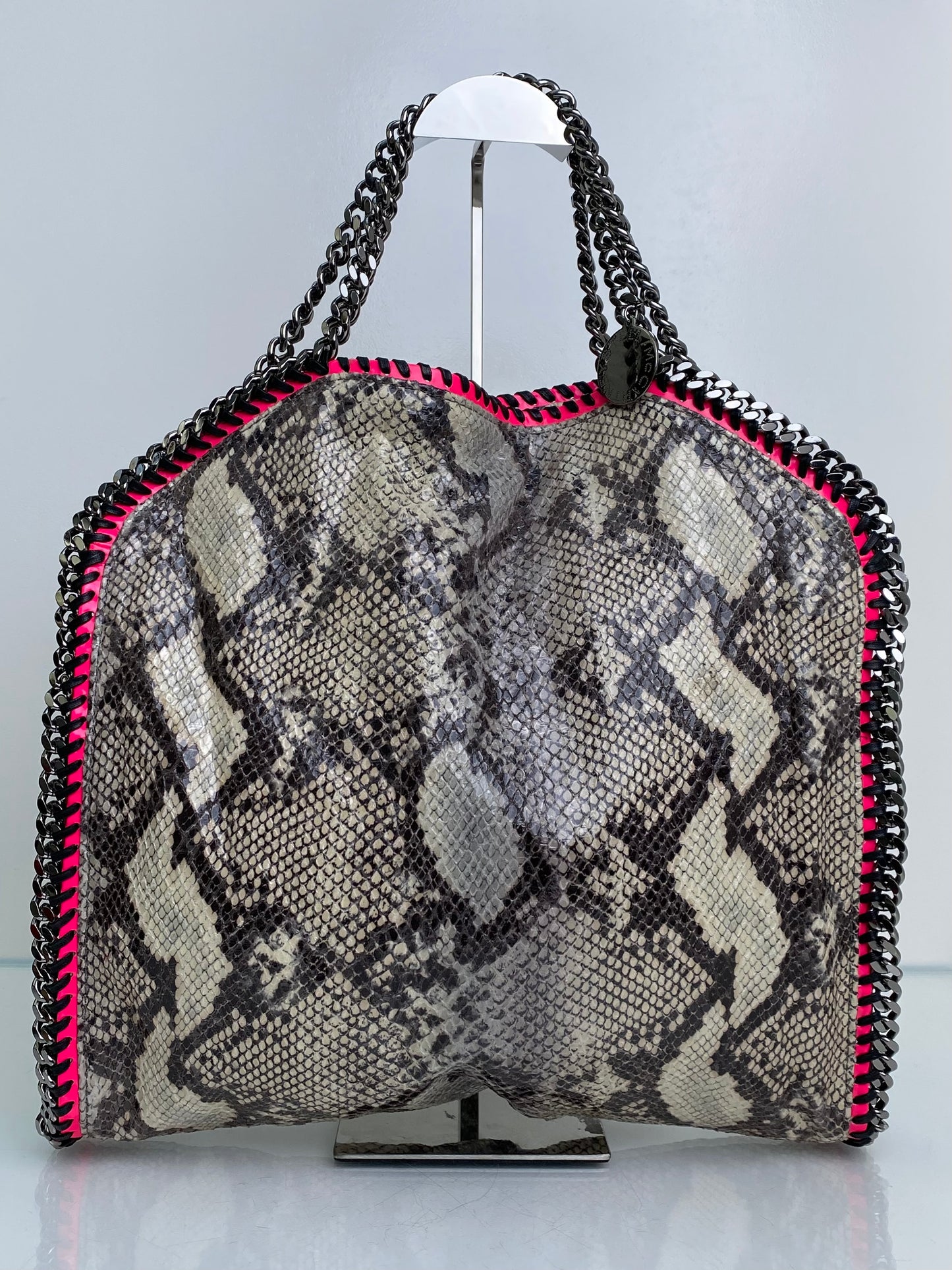 Stella McCartney Faux Python & Pink Trim Tall Fallabella Bag SHW