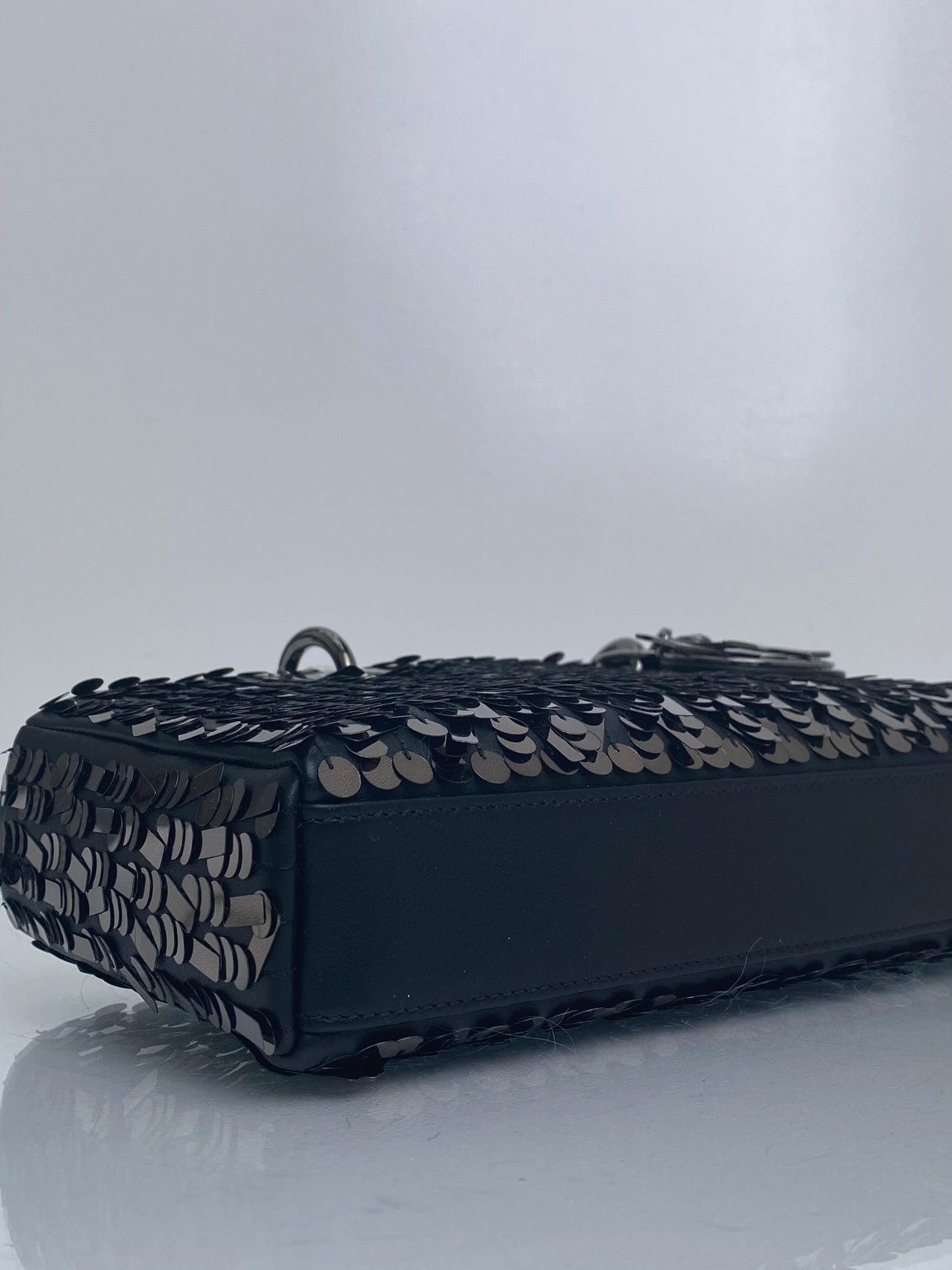 Dior Black Sequin Lady D-Joy Medium Bag RHW