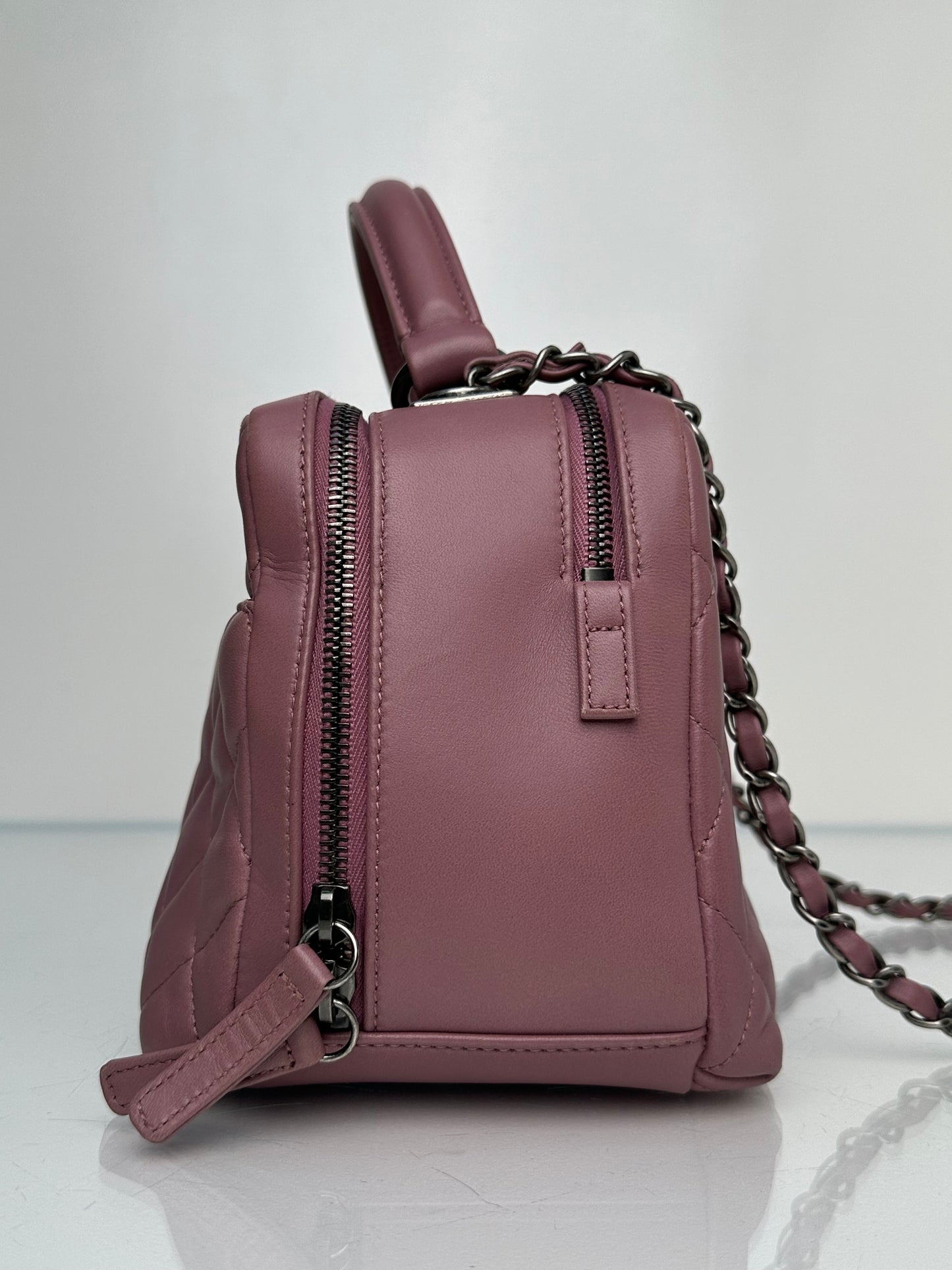 Chanel Mauve Lambskin Quilted Medium Trendy Bag RHW #21
