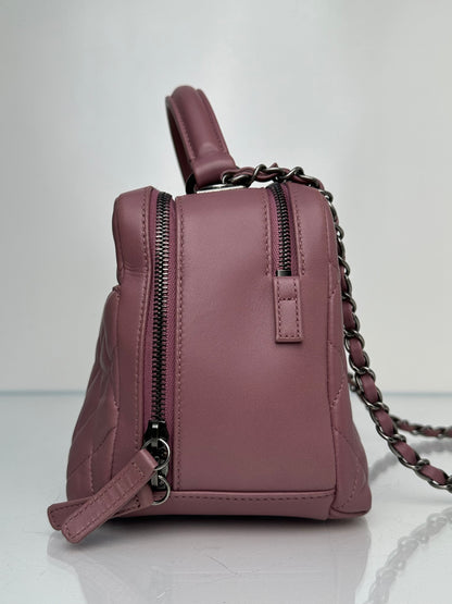 Chanel Mauve Lambskin Quilted Medium Trendy Bag RHW #21