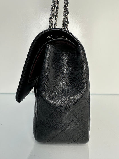 Chanel Jumbo Double Flap Black Caviar SHW