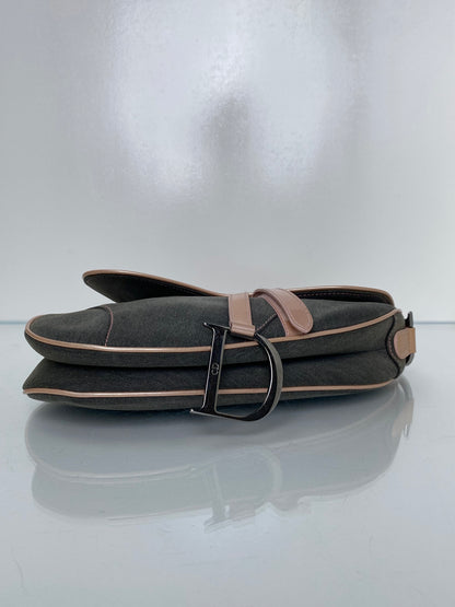 Christian Dior 2002 Denim/Pink Saddle Bag SHW