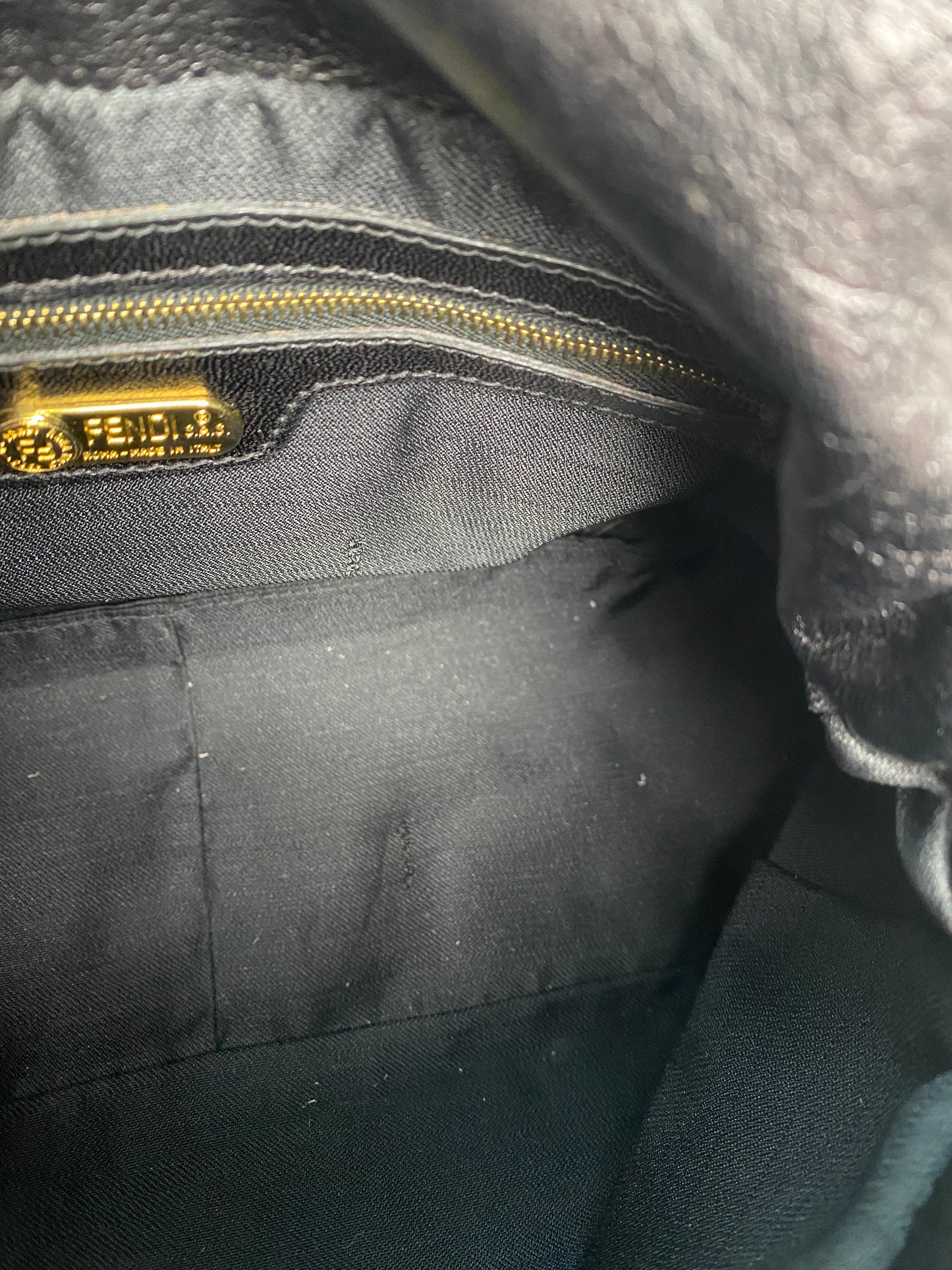 Fendi Black Pony Hair Mama Baguette GHW