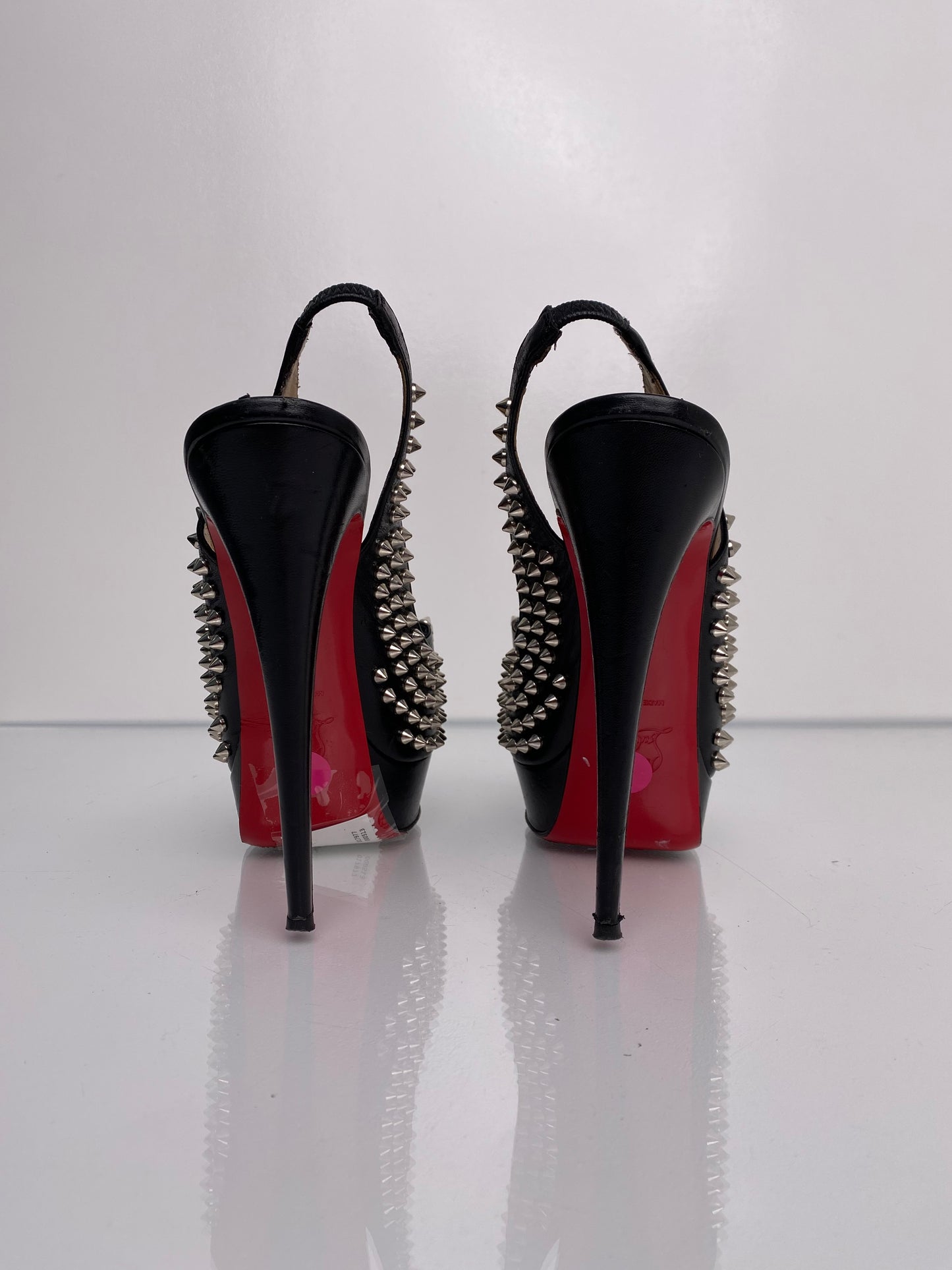 Christian Louboutin Black Studded Pumps, 42