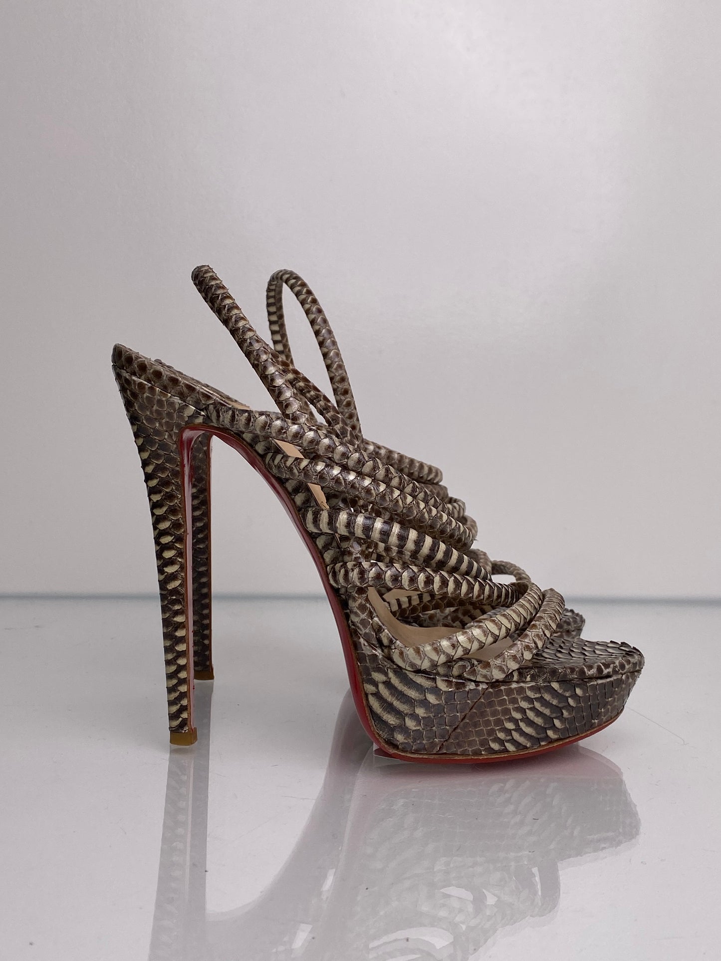 Christian Louboutin Exotic Python Heels, 39