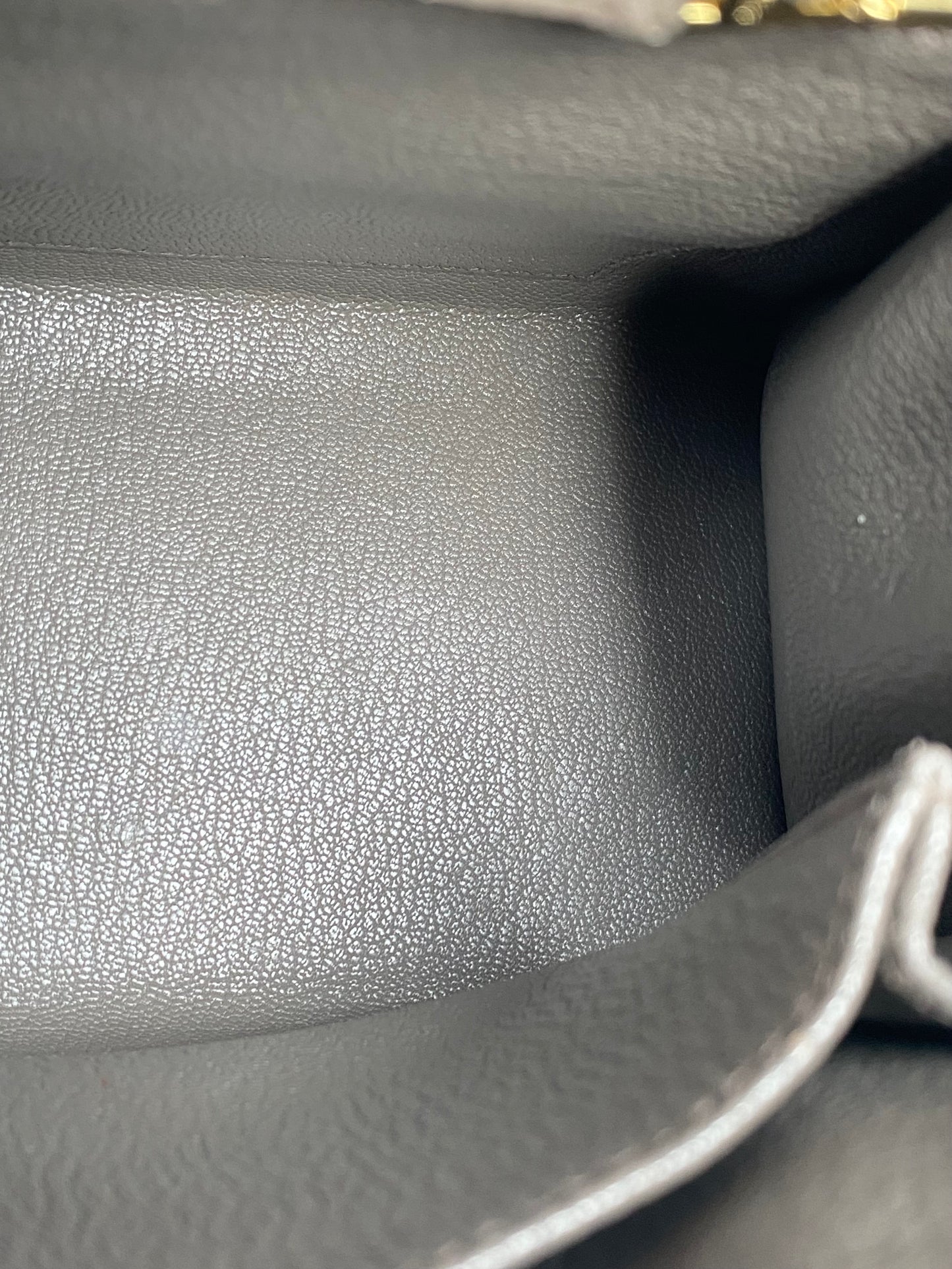 Hermes Kelly 25 Etain Epsom GHW #Y