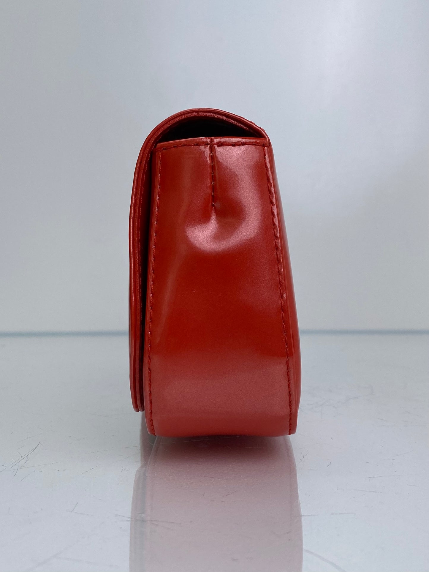 Louis Vuitton Orange Sobe Vernis Clutch GHW