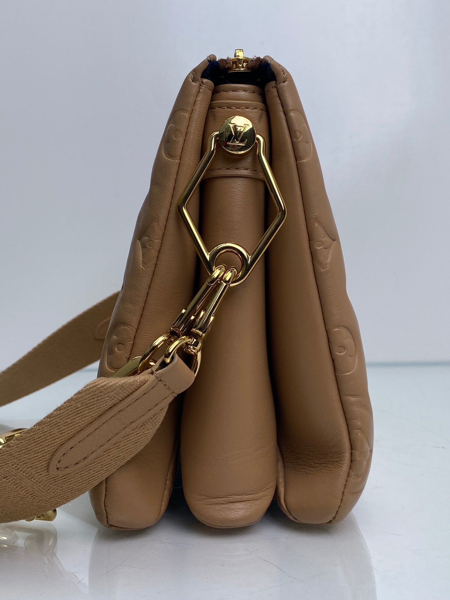 Louis Vuitton Beige Lambskin Coussin Bag PM GHW